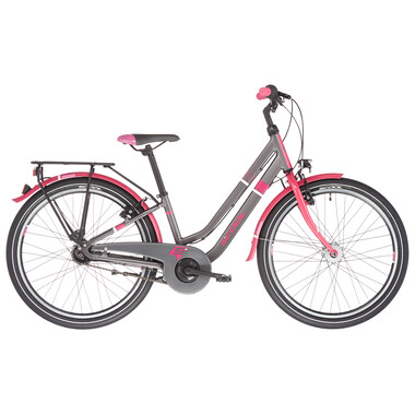 Bicicletta da Città S'COOL CHIX TWIN Alluminio 7V 24" Grigio/Rosa